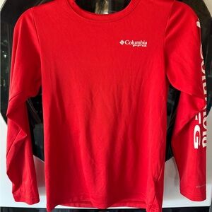 Columbia Kids Bright Red Long Sleeve Tee